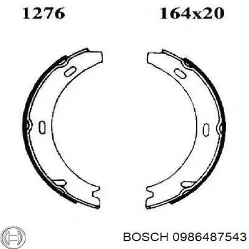 Juego de zapatas de frenos, freno de estacionamiento Mercedes E C124