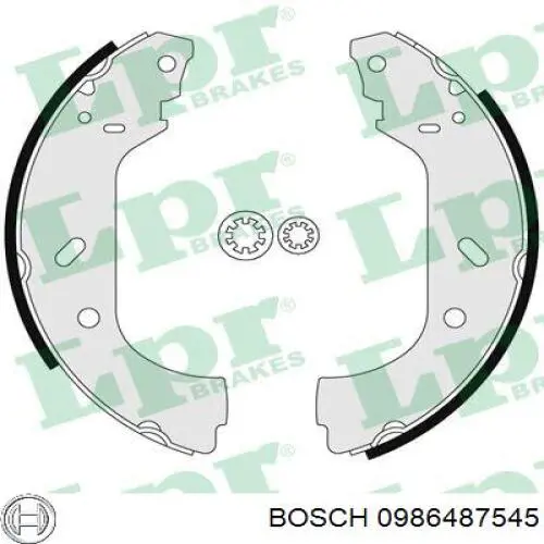 0986487545 Bosch zapatas de frenos de tambor traseras