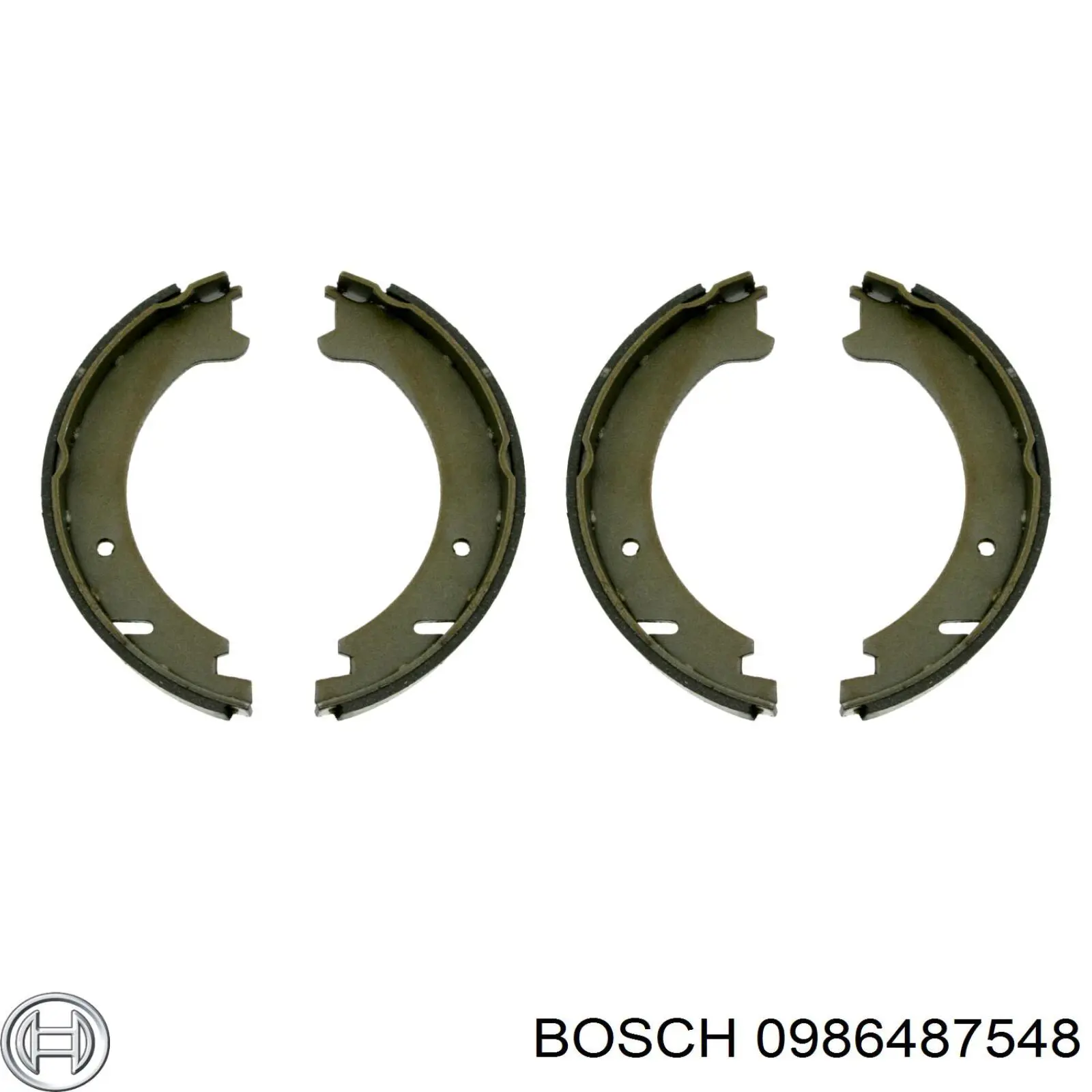 0 986 487 548 Bosch zapatas de freno de mano