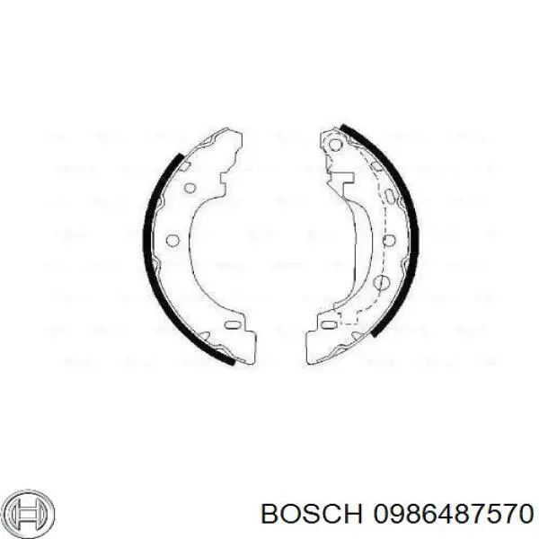 Zapatas de freno 0986487570 Bosch