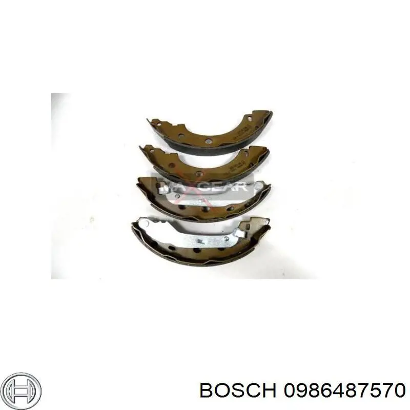 0986487570 Bosch zapatas de frenos de tambor traseras