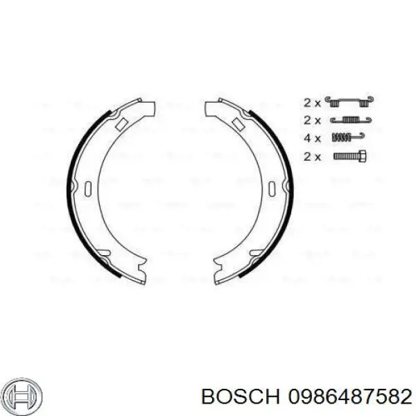 Juego de zapatas de frenos, freno de estacionamiento Mercedes E C124