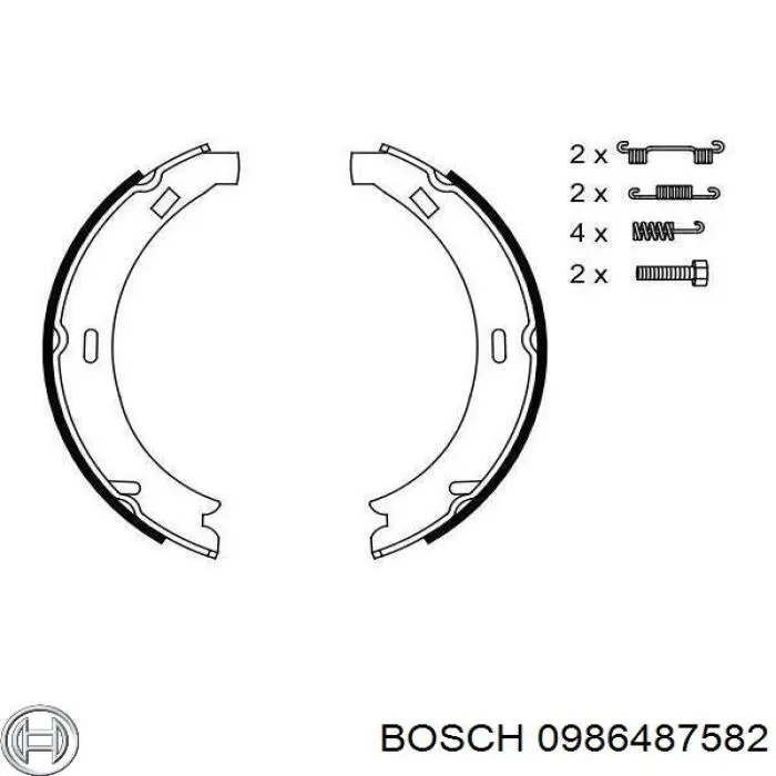 Juego de zapatas de frenos, freno de estacionamiento Mercedes E C124