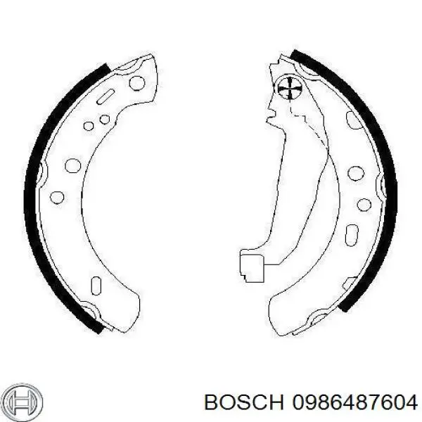 0986487604 Bosch zapatas de frenos de tambor traseras