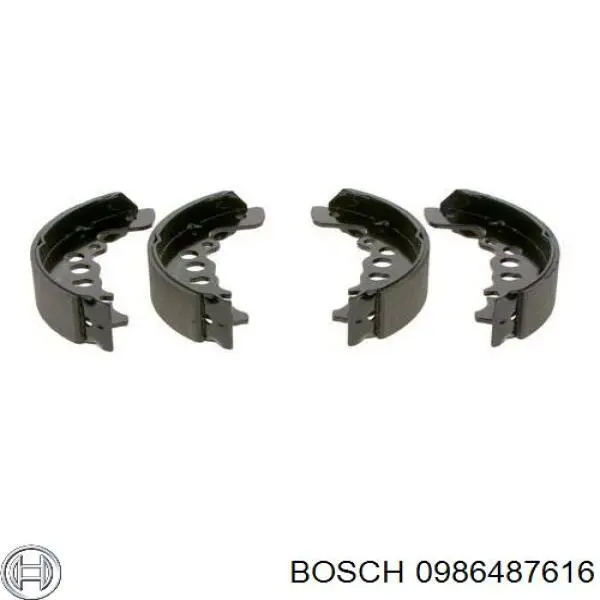 0986487616 Bosch zapatas de frenos de tambor traseras