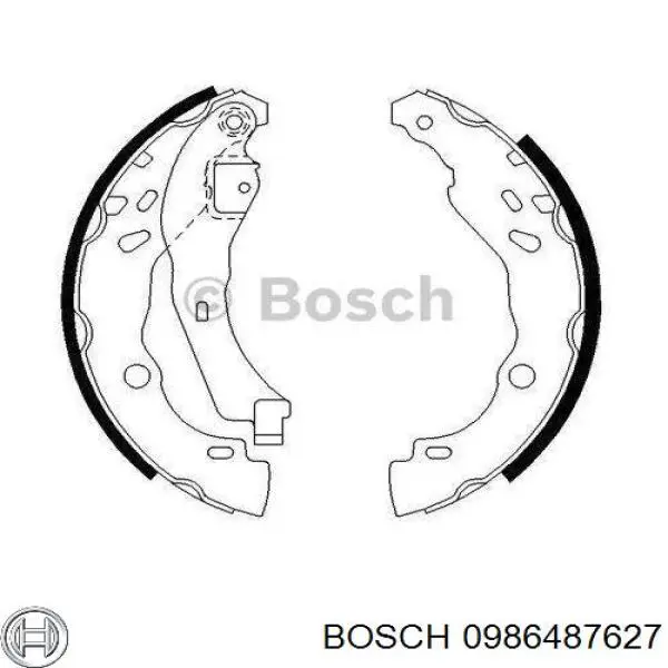 0986487627 Bosch zapatas de frenos de tambor traseras