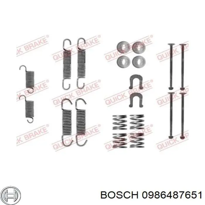 0986487651 Bosch zapatas de frenos de tambor traseras