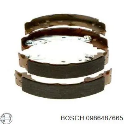 0986487665 Bosch zapatas de frenos de tambor traseras