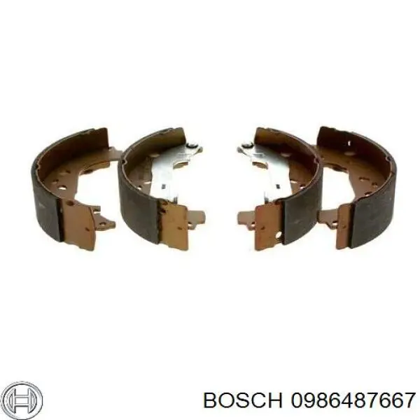 0986487667 Bosch zapatas de frenos de tambor traseras