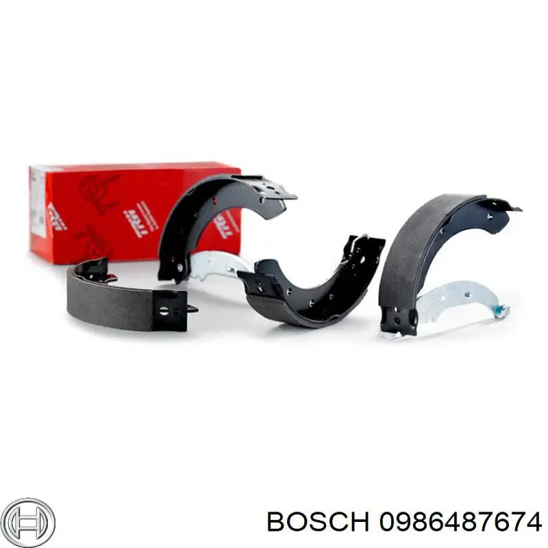 0986487674 Bosch zapatas de frenos de tambor traseras