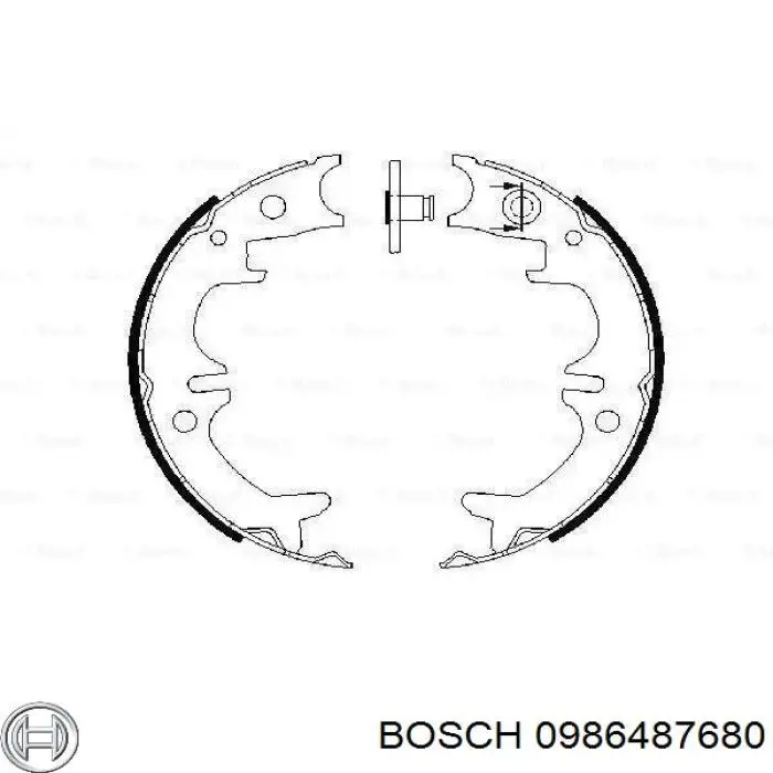 0986487680 Bosch zapatas de freno de mano