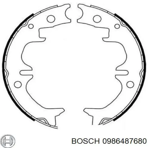 0986487680 Bosch Zapatas de freno de estacionamiento