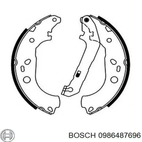 0986487696 Bosch zapatas de frenos de tambor traseras