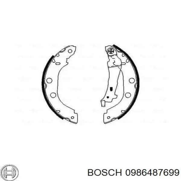 Zapatas de freno 0986487699 Bosch