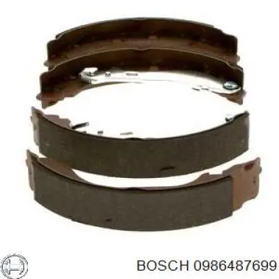 0986487699 Bosch zapatas de frenos de tambor traseras