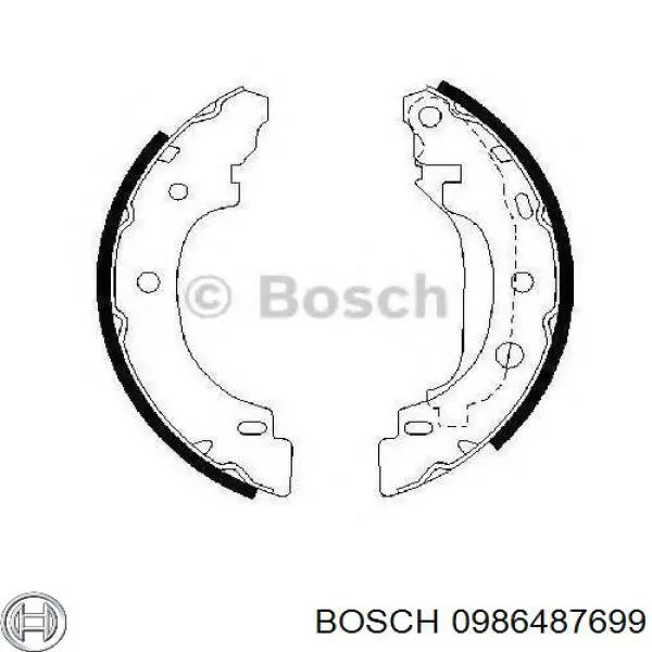 Zapatas de freno 0986487699 Bosch