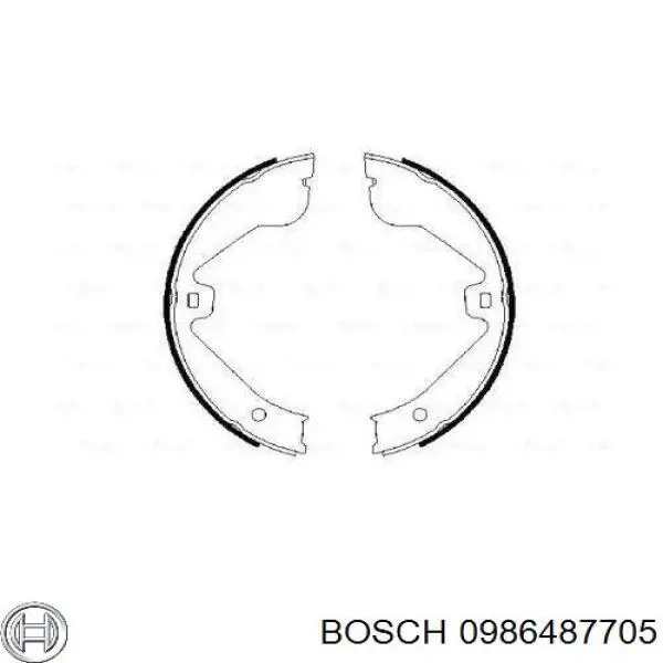 Zapatas de freno de mano Bosch 0986487705 precio, desde 28,47 EUR
