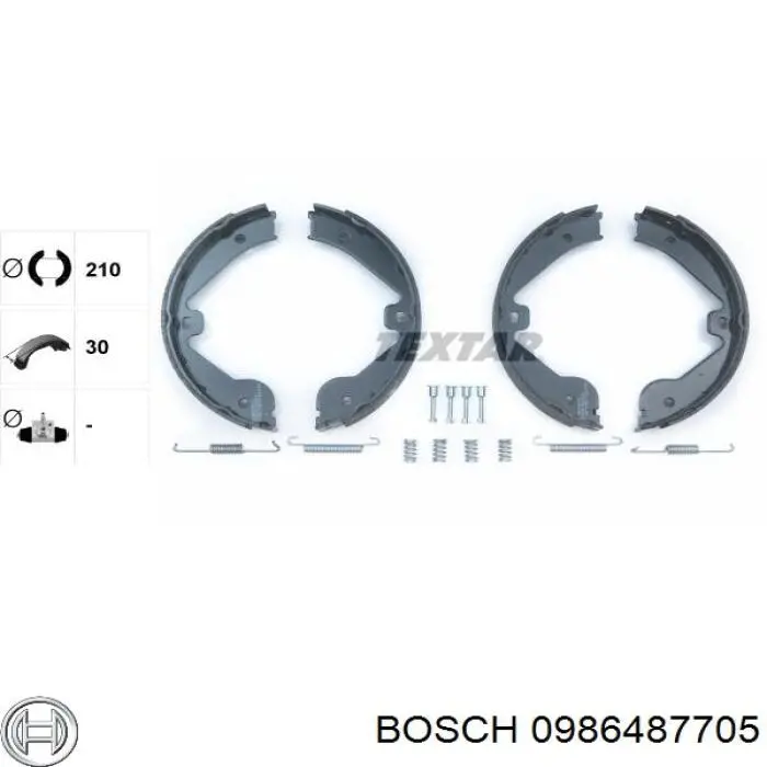 Zapatas de freno de mano 0986487705 Bosch