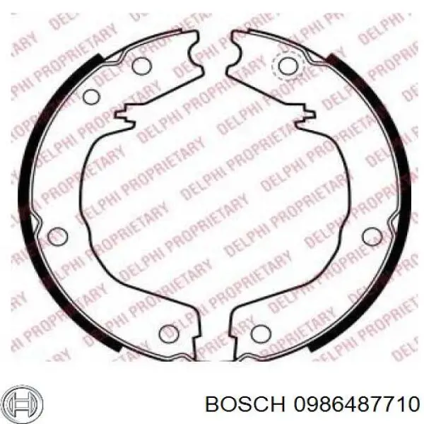 Zapatas de freno de mano 0986487710 Bosch