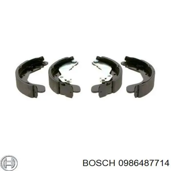 0986487714 Bosch zapatas de frenos de tambor traseras