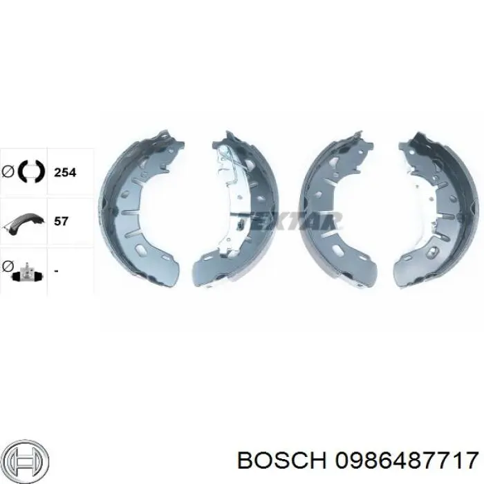 Zapatas de freno 0986487717 Bosch