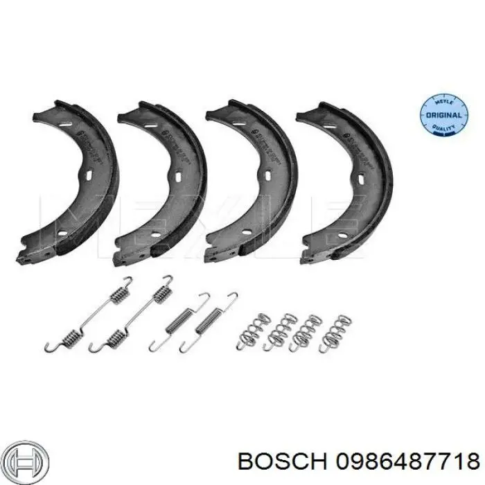 0986487718 Bosch zapatas de freno de mano