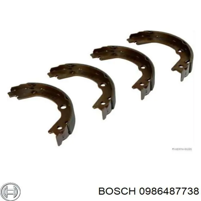 0986487738 Bosch zapatas de freno de mano