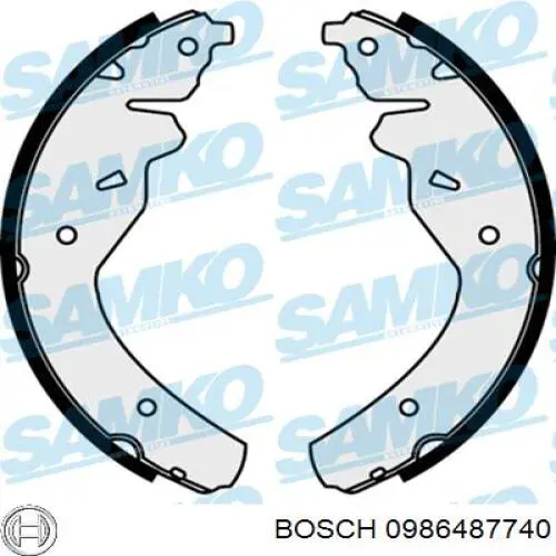 0986487740 Bosch zapatas de frenos de tambor traseras