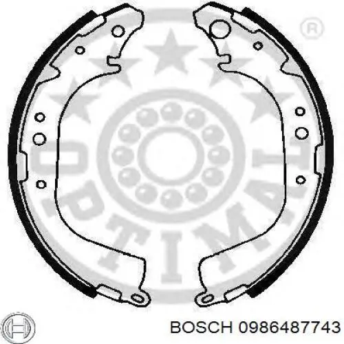 Zapatas de freno 0986487743 Bosch
