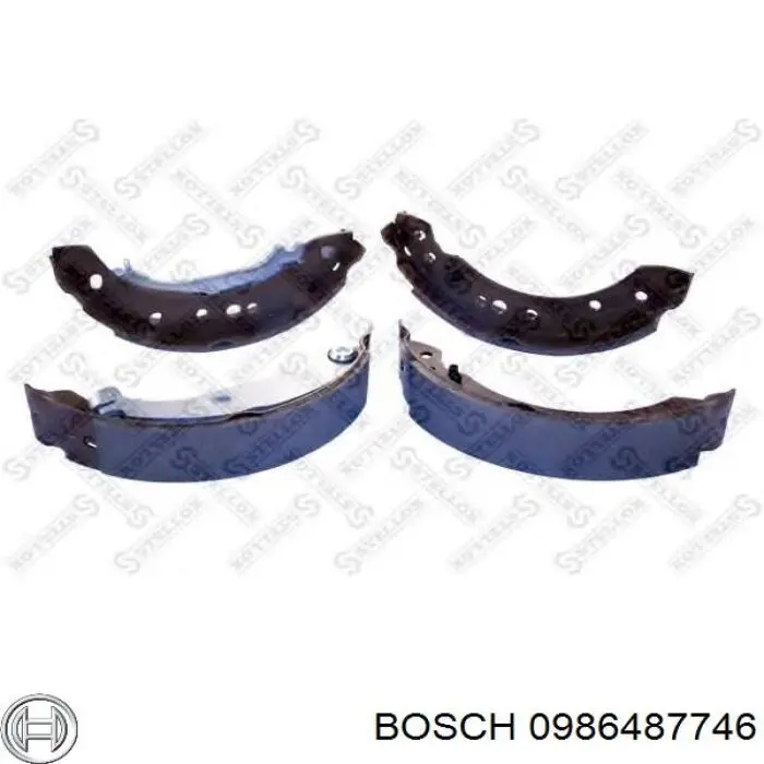0986487746 Bosch Zapatas de freno de tambor traseras