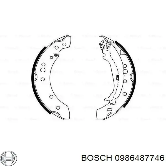 0986487746 Bosch zapatas de frenos de tambor traseras