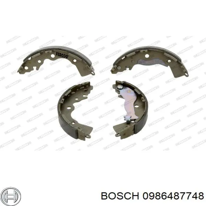 Comprar 0986487748 Bosch Zapatas de freno