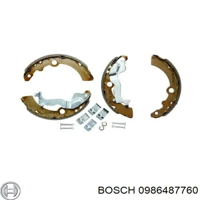 0986487760 Bosch zapatas de frenos de tambor traseras