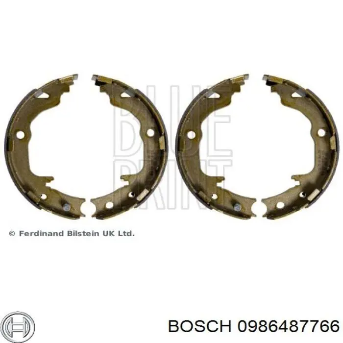 0986487766 Bosch zapatas de freno de mano