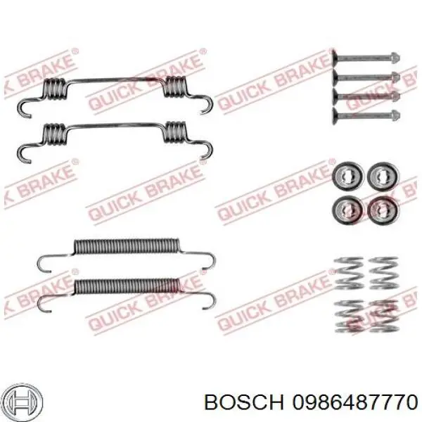 Comprar 0986487770 Bosch Zapatas de freno