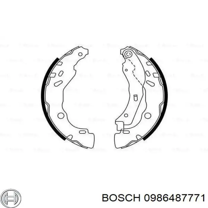 Zapatas de freno 0986487771 Bosch