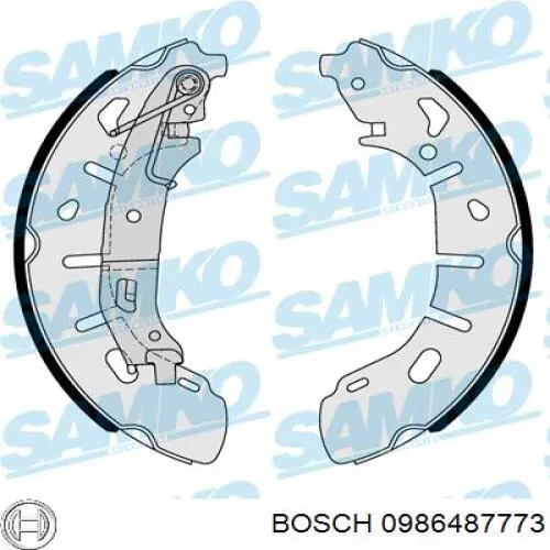 Comprar 0986487773 Bosch Zapatas de freno