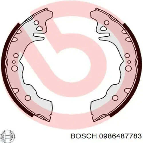 0986487783 Bosch zapatas de frenos de tambor traseras