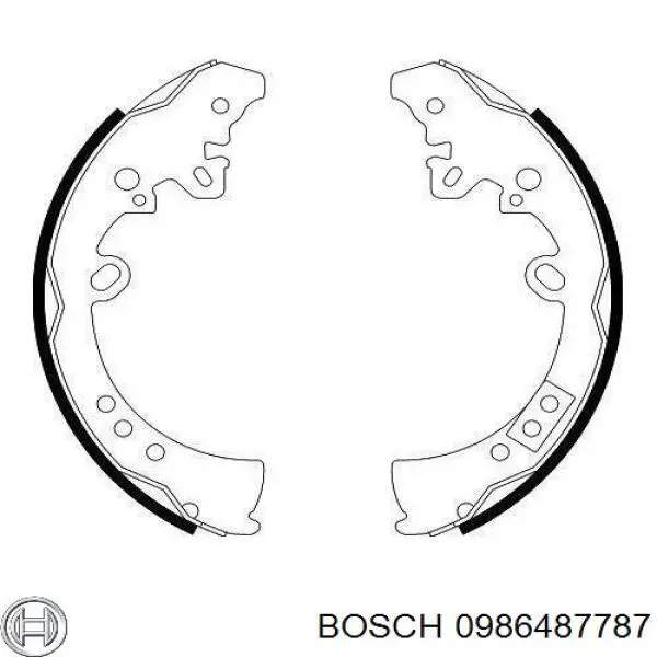 0986487787 Bosch Zapatas de freno de tambor traseras