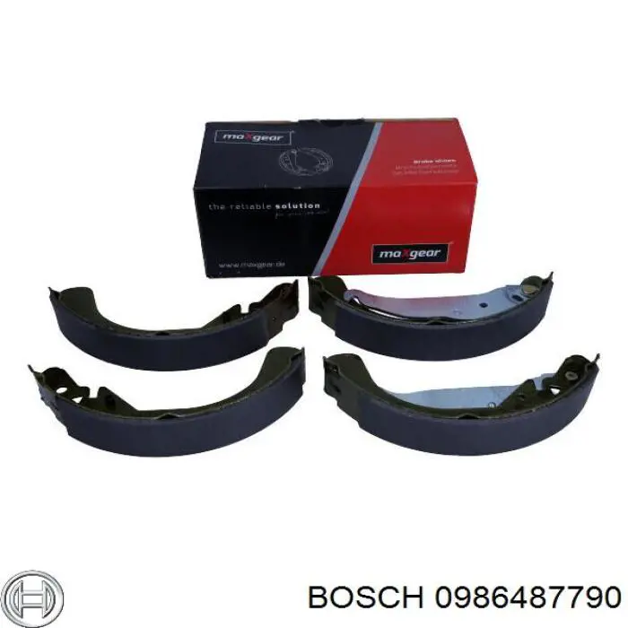 0 986 487 790 Bosch zapatas de frenos de tambor traseras