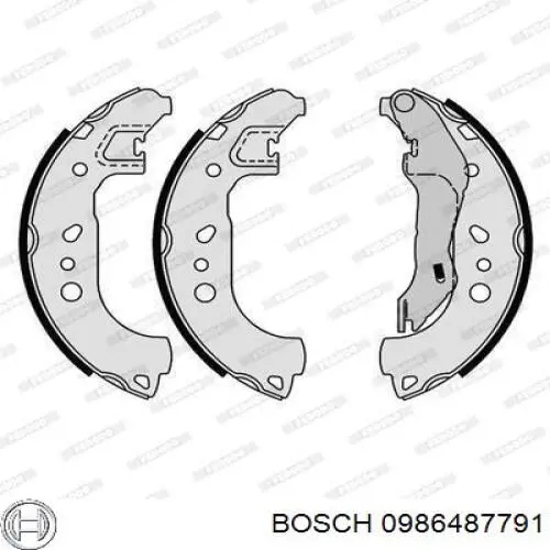 Zapatas de freno 0986487791 Bosch