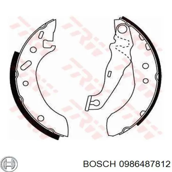 0.986487812 Bosch zapatas de frenos de tambor traseras
