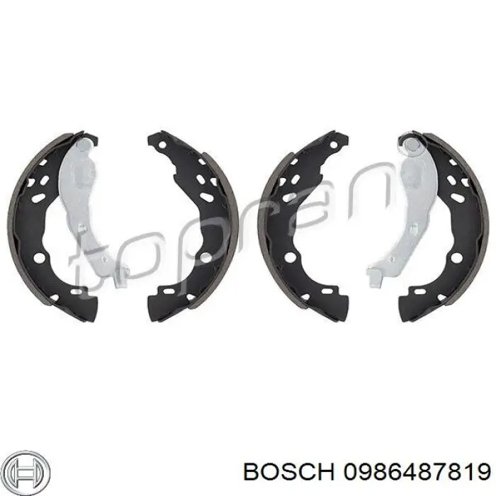 Zapatas de freno traseras Bosch 0986487819