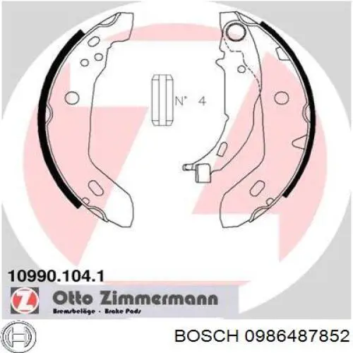 Zapatas de freno de tambor traseras Bosch 0986487852 precio, desde 29,63 EUR