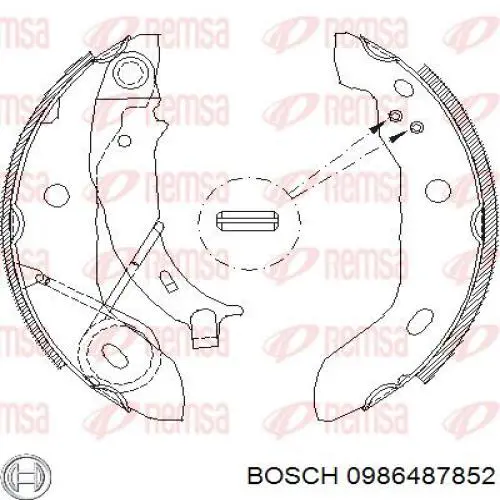 Zapatas de freno traseras Bosch 0986487852