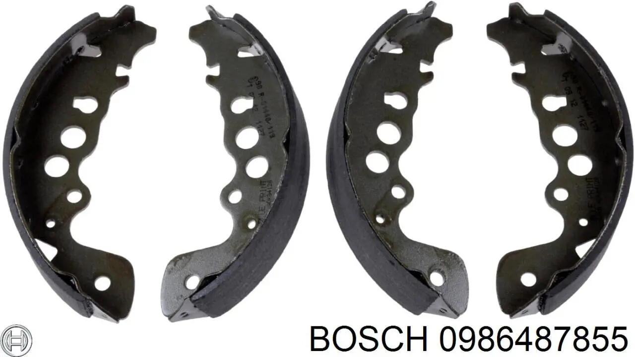 0986487855 Bosch zapatas de frenos de tambor traseras