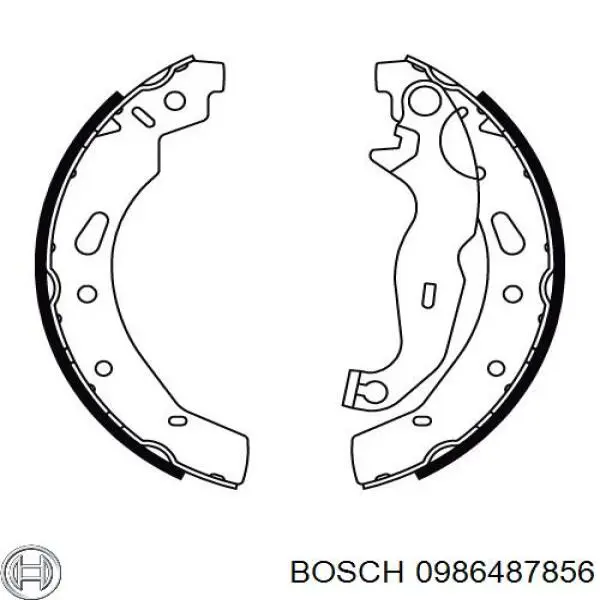 0986487856 Bosch zapatas de frenos de tambor traseras