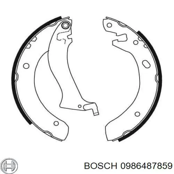 0 986 487 859 Bosch zapatas de frenos de tambor traseras