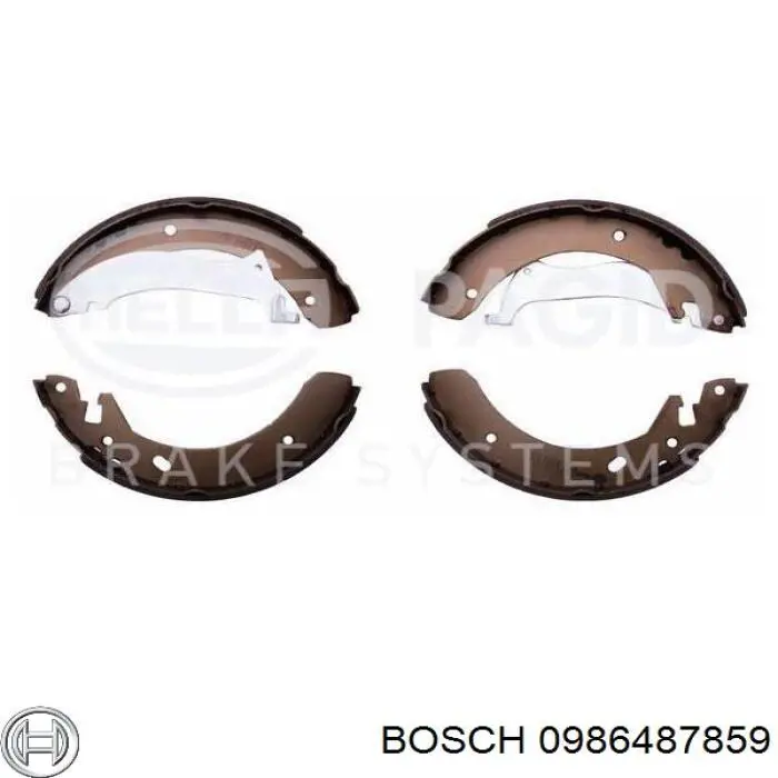 Zapatas de freno traseras Bosch 0986487859