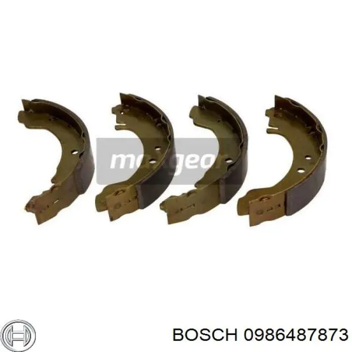 0986487873 Bosch zapatas de frenos de tambor traseras